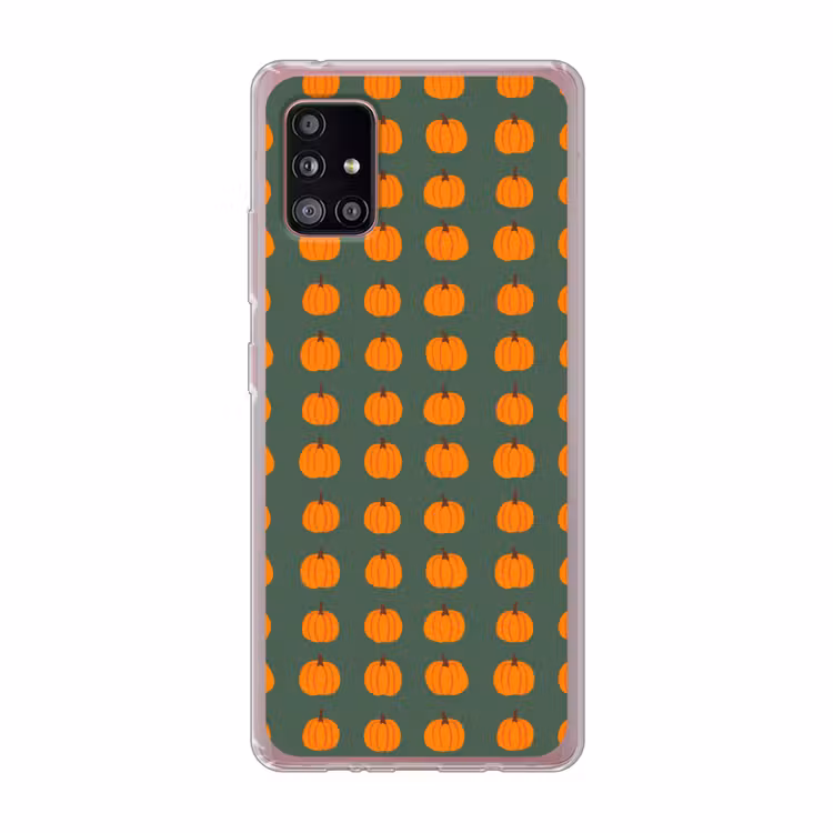 Pompoen - Patroon - Oranje Telefoonhoesje Samsung Galaxy A51 5G klein 373 -3d