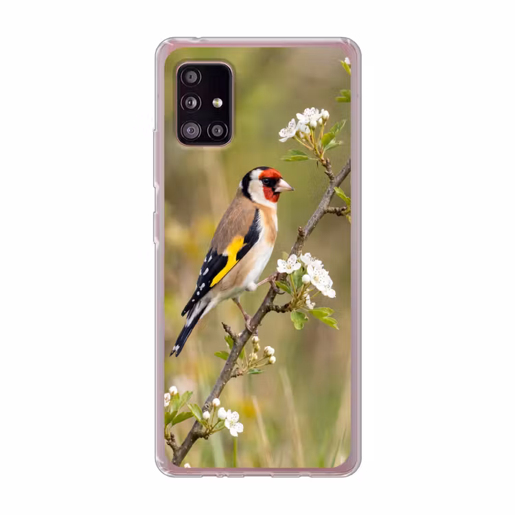 Putter - Bloesem - Lente - Natuur - Kleurrijk Telefoonhoesje Samsung Galaxy A51 5G klein -3d
