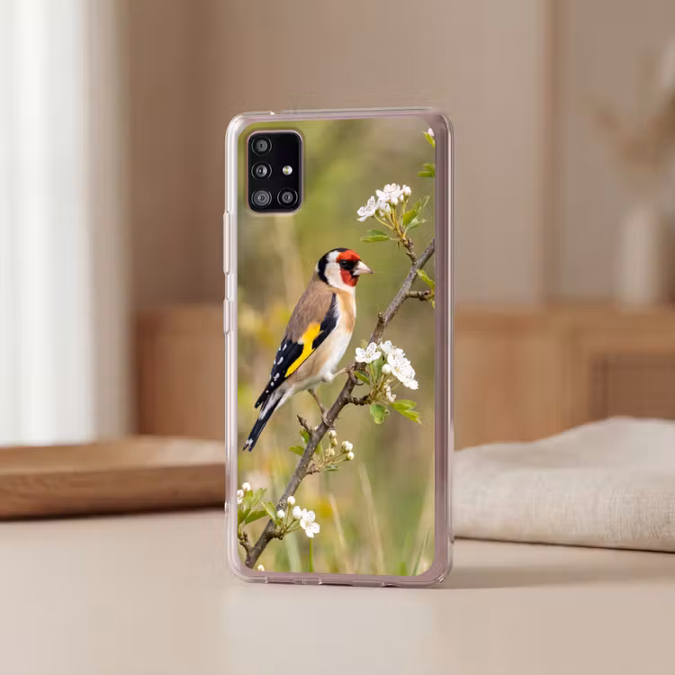 Putter - Bloesem - Lente - Natuur - Kleurrijk Telefoonhoesje Samsung Galaxy A51 5G klein -sfeer2