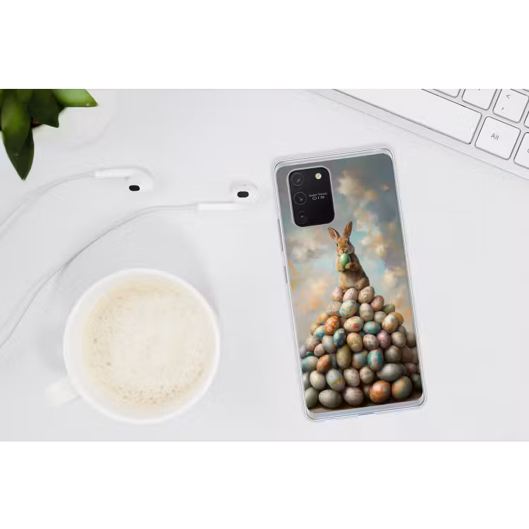 Konijn - Eieren - Kleurrijk Telefoonhoesje Samsung Galaxy S10 Lite klein -oordopS10Lite