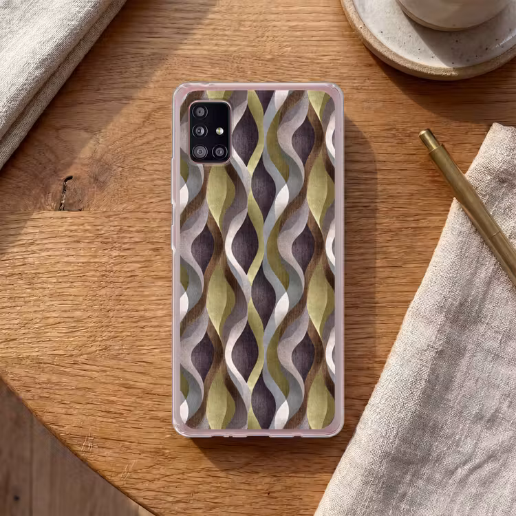 Retro - Banen - Kleurrijk Telefoonhoesje Samsung Galaxy A51 5G klein 373 -sfeer1