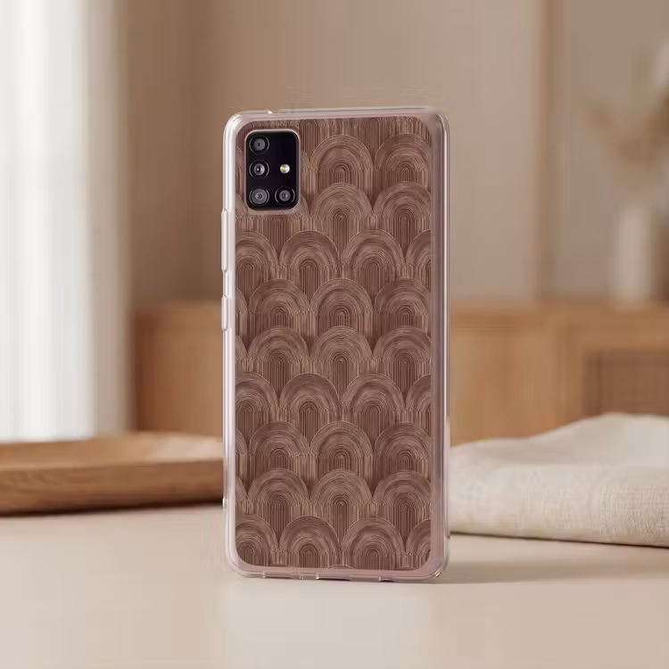 Ritmisch - Effect - Bruin Telefoonhoesje Samsung Galaxy A51 5G klein 373 -sfeer2
