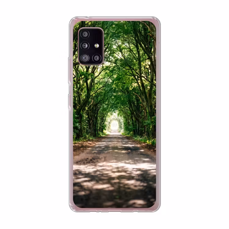 Weg - Bomen - Natuur - Groen Telefoonhoesje Samsung Galaxy A51 5G klein -3d