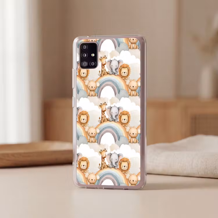 Safari - Regenboog - Kleurrijk Telefoonhoesje Samsung Galaxy A51 5G klein 373 -sfeer2