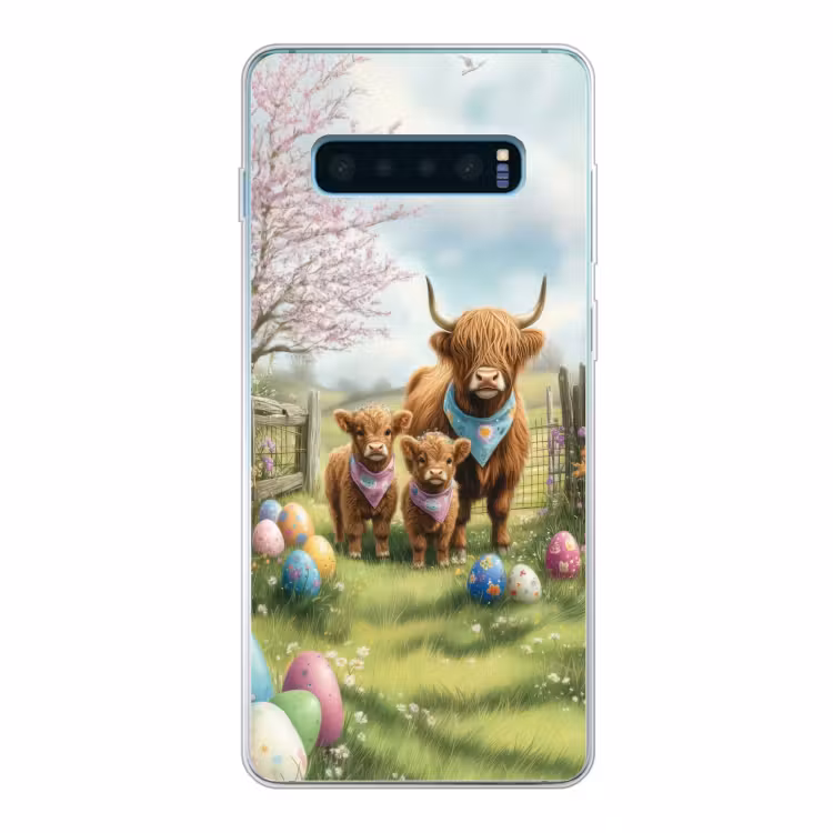 Schotsehooglanders - Paaseieren - Lente Telefoonhoesje Samsung Galaxy S10 Lite klein -3d