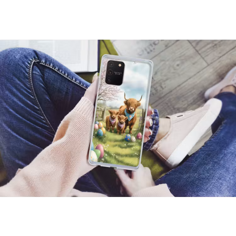 Schotsehooglanders - Paaseieren - Lente Telefoonhoesje Samsung Galaxy S10 Lite klein -handS10Lite