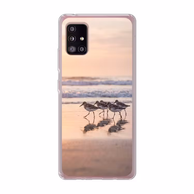 Zee - Vogels - Strand Telefoonhoesje Samsung Galaxy A51 5G klein -3d