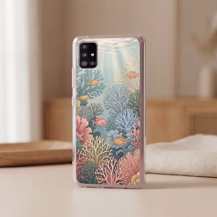 Zee - Koraal - Vis - Natuur - Kleurrijk Telefoonhoesje Samsung Galaxy A51 5G klein -sfeer2