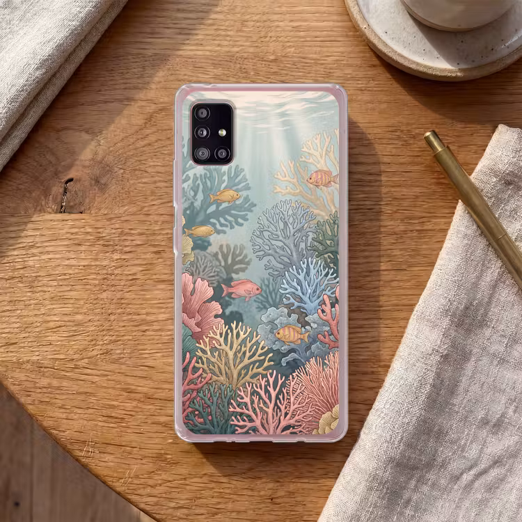 Zee - Koraal - Vis - Natuur - Kleurrijk Telefoonhoesje Samsung Galaxy A51 5G klein -sfeer1