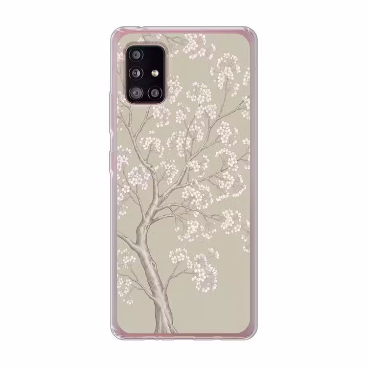 Sereen - Bloesem - Wit Telefoonhoesje Samsung Galaxy A51 5G klein -3d