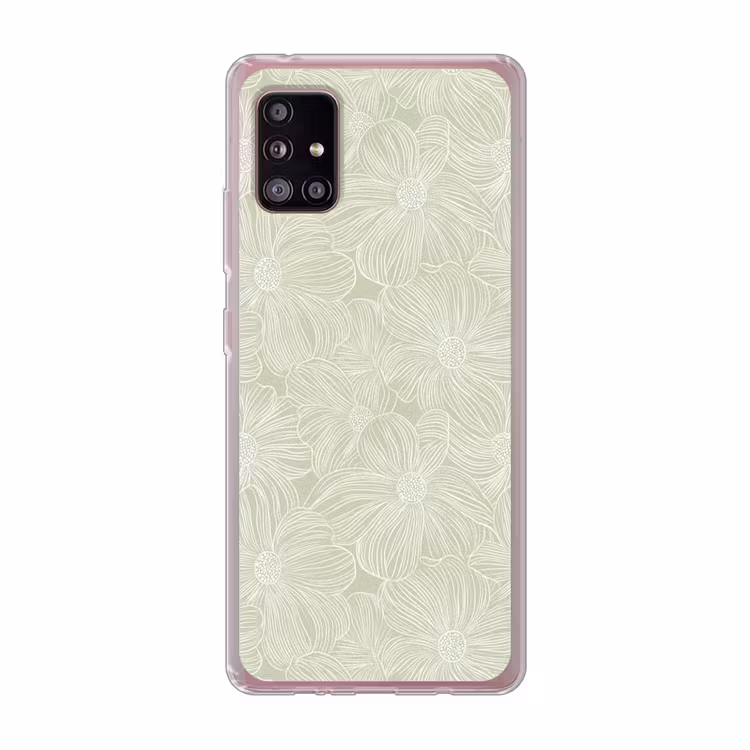 Sereen - Bloemen - Groen Telefoonhoesje Samsung Galaxy A51 5G klein 373 -3d