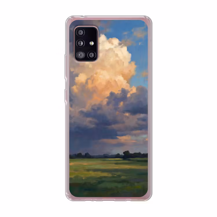 Lucht - Wolken - Landschap - Modern - Oranje Telefoonhoesje Samsung Galaxy A51 5G klein -3d