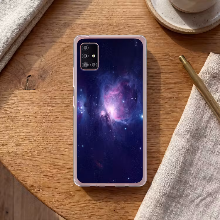 Ruimte - Sterren - Kleurrijk Telefoonhoesje Samsung Galaxy A51 5G klein -sfeer1