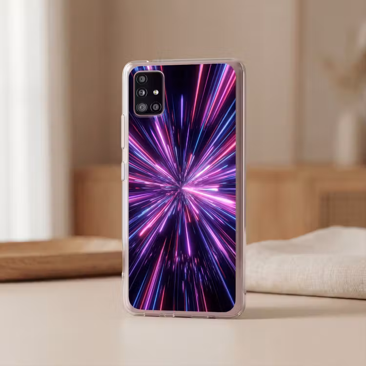 Lichtsnelheid - Ruimte - Roze - Paars Telefoonhoesje Samsung Galaxy A51 5G klein -sfeer2