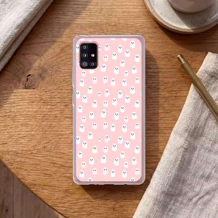 Spookjes - Patroon - Roze Telefoonhoesje Samsung Galaxy A51 5G klein 373 -sfeer1