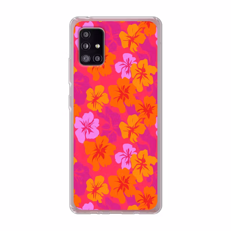 Zomers - Hibiscus - Kleurrijk Telefoonhoesje Samsung Galaxy A51 5G klein 373 -3d