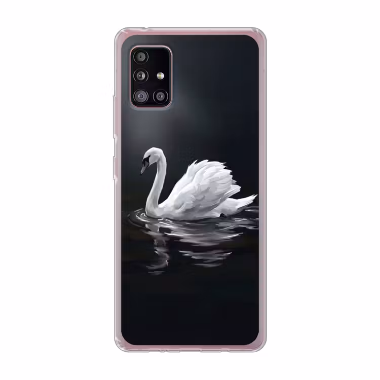 Zwaan - Water - Natuur - Realistisch - Wit Telefoonhoesje Samsung Galaxy A51 5G klein -3d