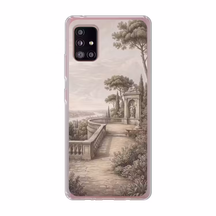 Terras - Stad - Uitzicht - Rivier Telefoonhoesje Samsung Galaxy A51 5G klein -3d