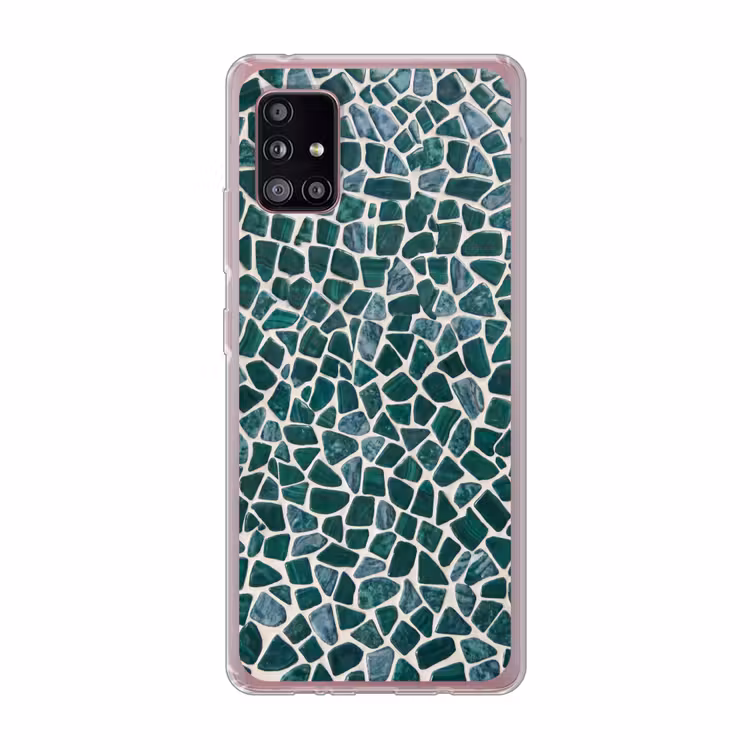 Textuur - Steen - Groen - Abstract - Patroon Telefoonhoesje Samsung Galaxy A51 5G klein -3d