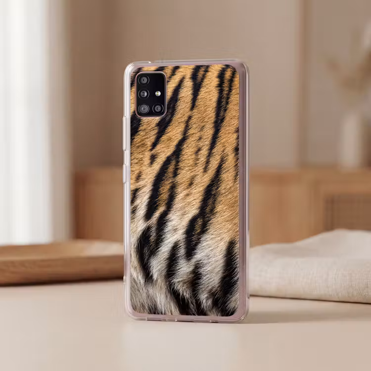 Tijgervacht - Klassiek - Zwart Telefoonhoesje Samsung Galaxy A51 5G klein -sfeer2