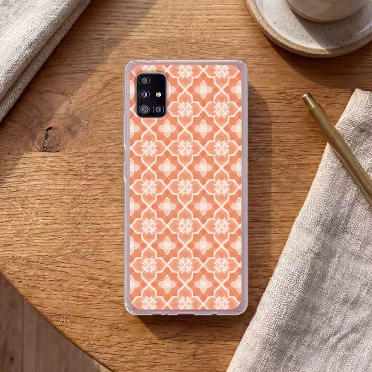 Tegelpatroon - Arabesk - Vintage - Terracotta Telefoonhoesje Samsung Galaxy A51 5G klein 373 -sfeer1