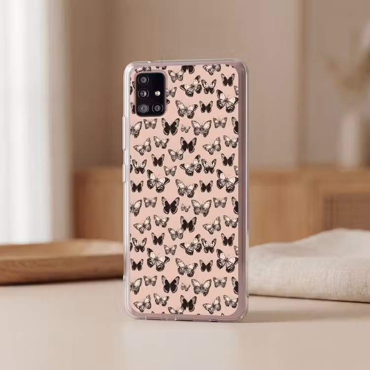 Tijdloos - Vlinders - Perzik Telefoonhoesje Samsung Galaxy A51 5G klein 373 -sfeer2
