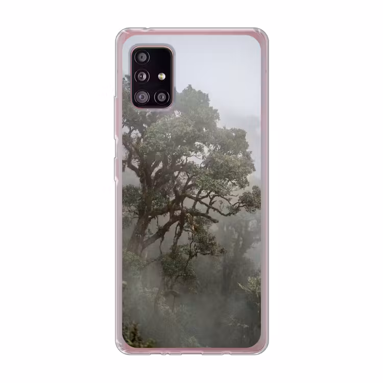 Boom - Mistig - Bos - Groen - Natuur Telefoonhoesje Samsung Galaxy A51 5G klein -3d