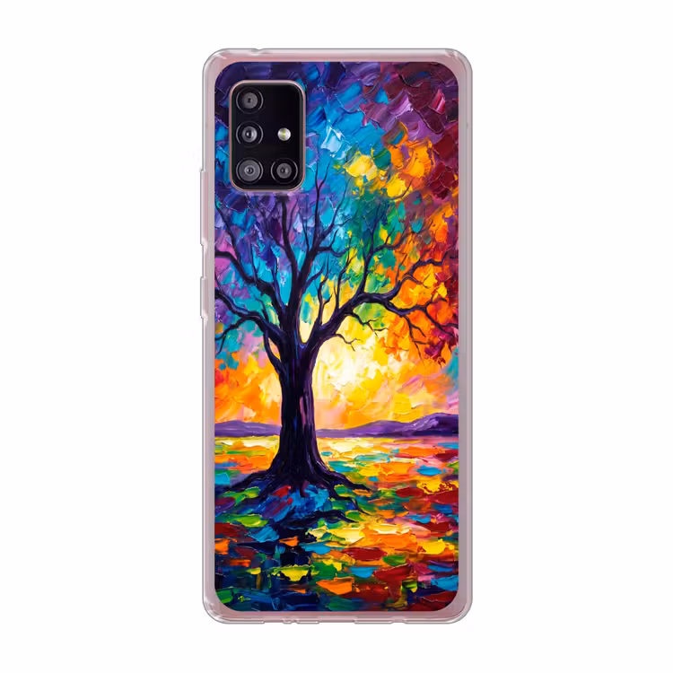 Boom - Landschap - Natuur - Abstract - Kleurrijk Telefoonhoesje Samsung Galaxy A51 5G klein -3d