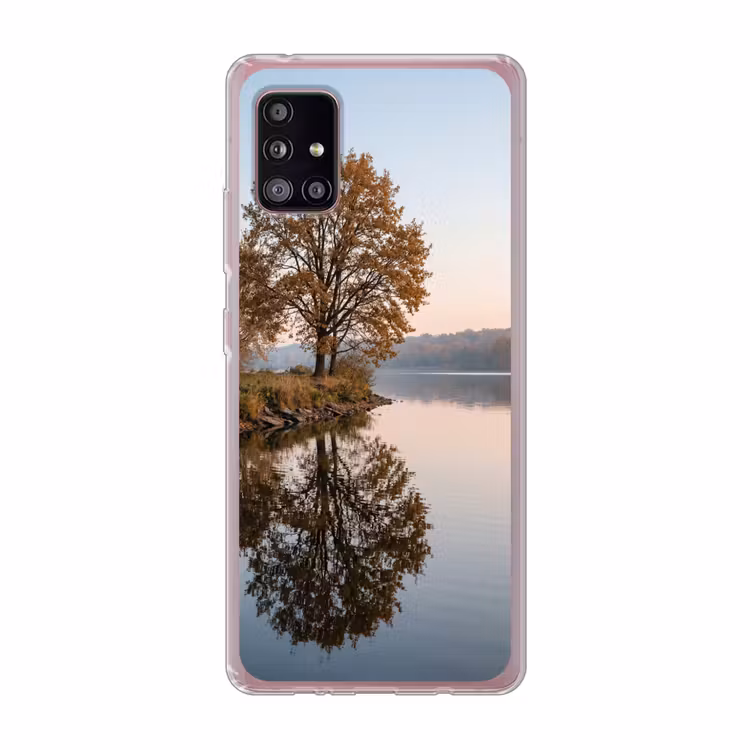 Bomen - Reflectie - Water - Zonsopgang - Serene Telefoonhoesje Samsung Galaxy A51 5G klein -3d