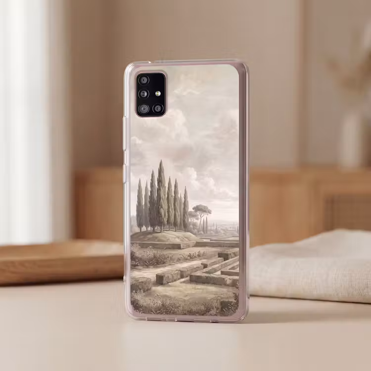 Vallei - Tuin - Natuur - Groen Telefoonhoesje Samsung Galaxy A51 5G klein -sfeer2