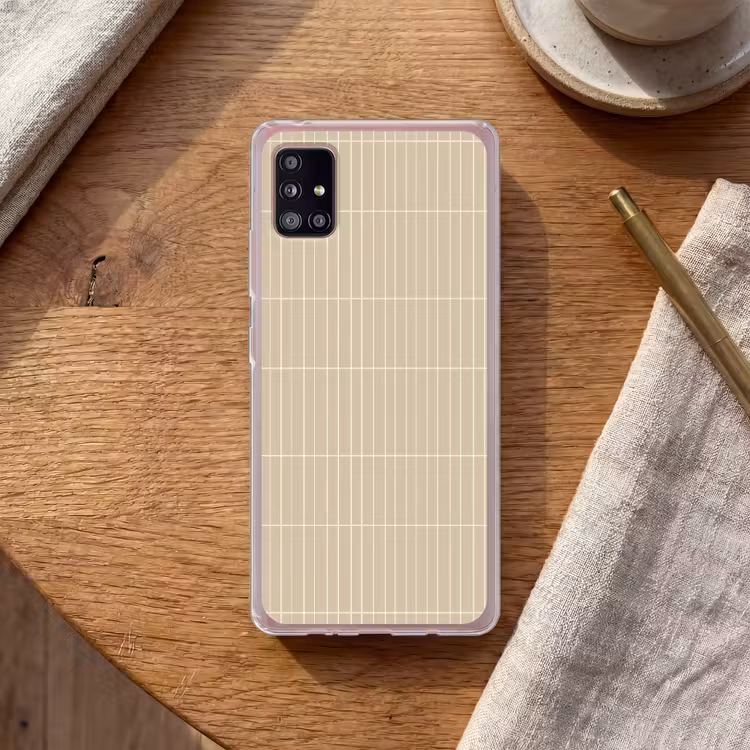 Verticaal - Wandtegel - Crème - Beige Telefoonhoesje Samsung Galaxy A51 5G klein 373 -sfeer1