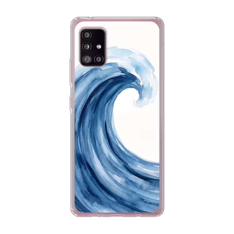 Water - Beweging - Natuur - Modern - Blauw Telefoonhoesje Samsung Galaxy A51 5G klein -3d