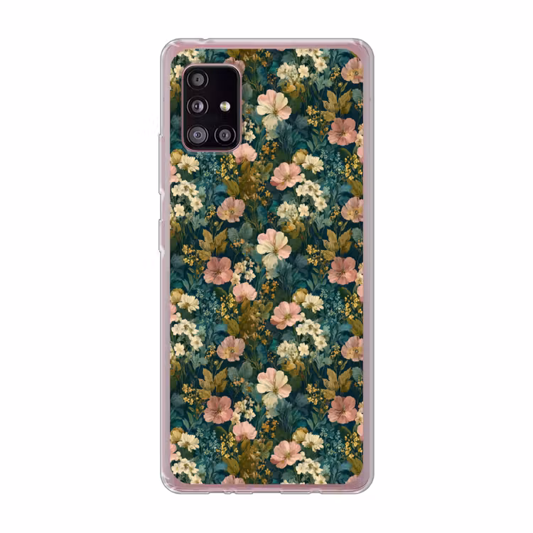 Wilde bloemen - Botanisch - Patroon - Roze - Romantisch Telefoonhoesje Samsung Galaxy A51 5G klein 373 -3d