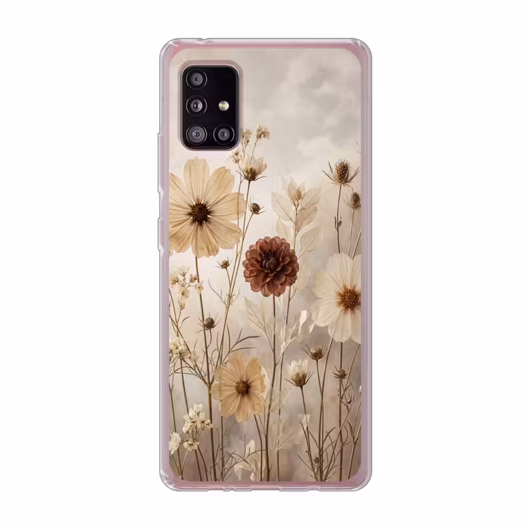 Wilde bloemen - Botanisch - Vintage - Natuur - Rustiek Telefoonhoesje Samsung Galaxy A51 5G klein -3d