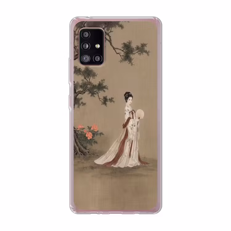 Vrouw - Azië - Kunst - Beige Telefoonhoesje Samsung Galaxy A51 5G klein -3d