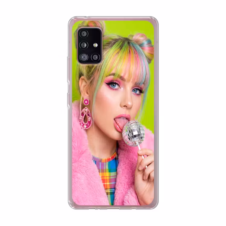 Vrouw - Kleurrijk haar - Pop art - Modern - Levendig Telefoonhoesje Samsung Galaxy A51 5G klein -3d