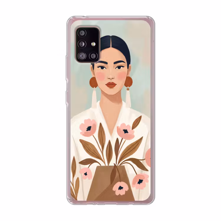 Vrouw - Kimono - Pastel Telefoonhoesje Samsung Galaxy A51 5G klein -3d