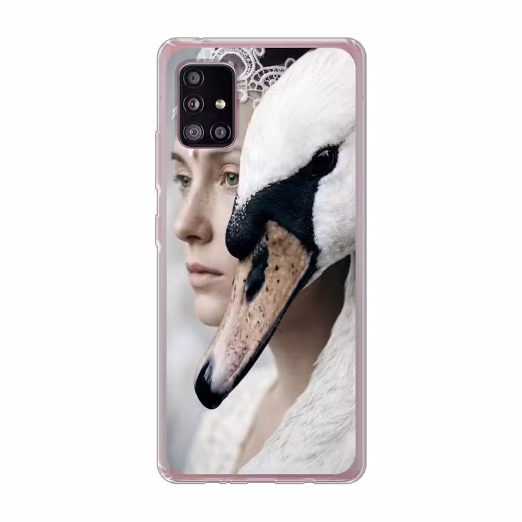 Vrouw - Zwaan - Wit Telefoonhoesje Samsung Galaxy A51 5G klein -3d