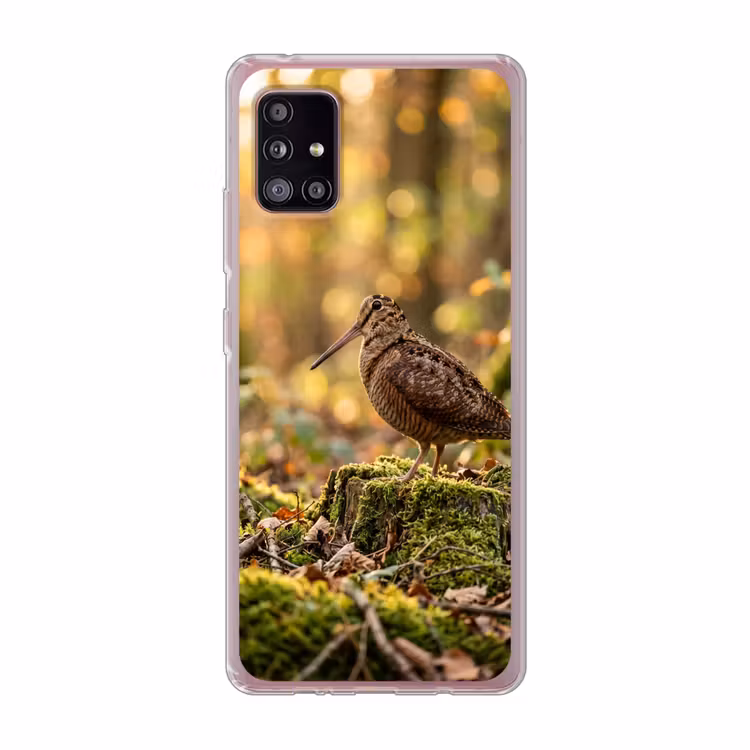 Houtsnip - Bos - Bladeren - Herfst - Gecamoufleerd Telefoonhoesje Samsung Galaxy A51 5G klein -3d