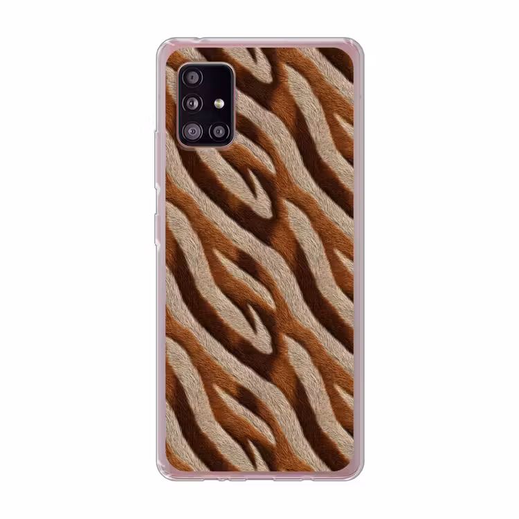 Zebra - Patroon - Bruin Telefoonhoesje Samsung Galaxy A51 5G klein 373 -3d
