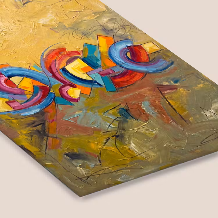 Abstract - Cirkels - Schilderij - Kleurrijk - Dynamisch fotolijst zwart zonder passe partout klein -zsfeer6