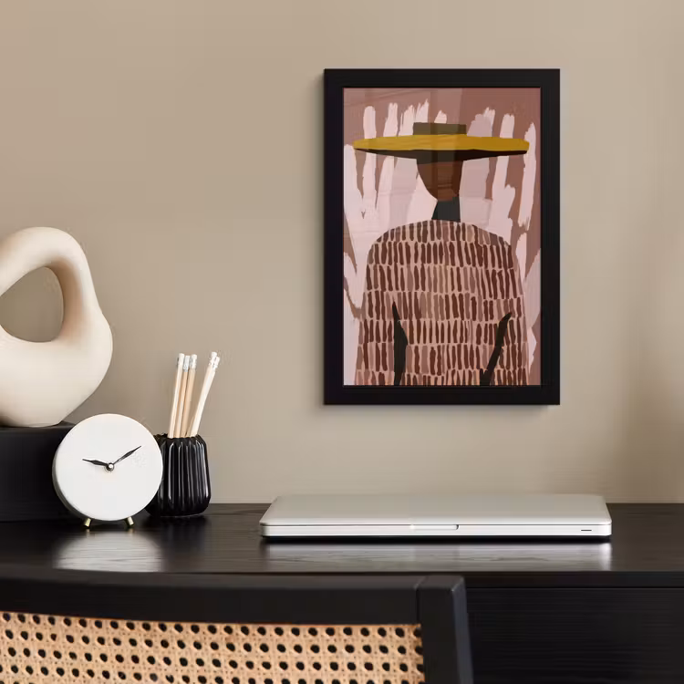 Abstract - Figuur - Illustratie - Hoed fotolijst zwart zonder passe partout klein -sfeer1