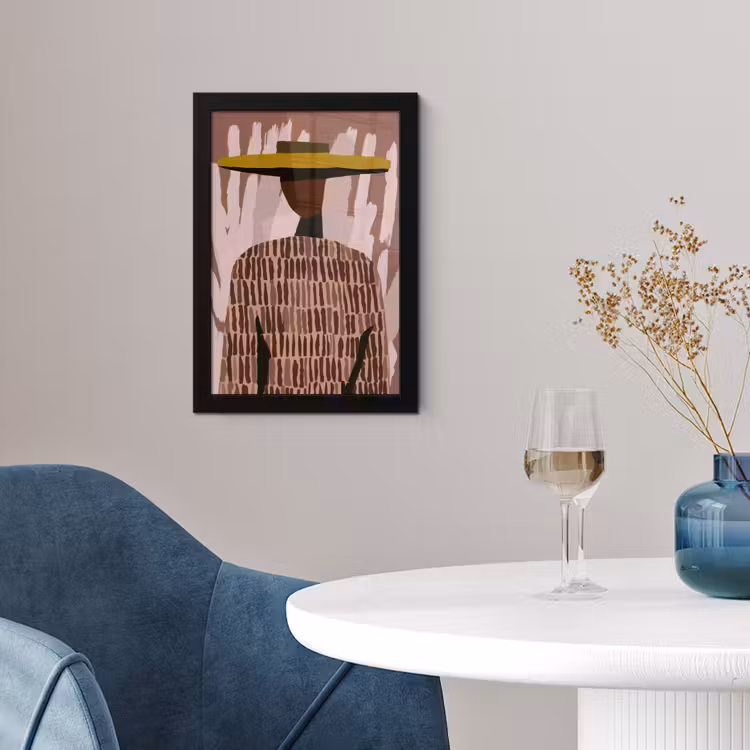 Abstract - Figuur - Illustratie - Hoed fotolijst zwart zonder passe partout klein -sfeer4