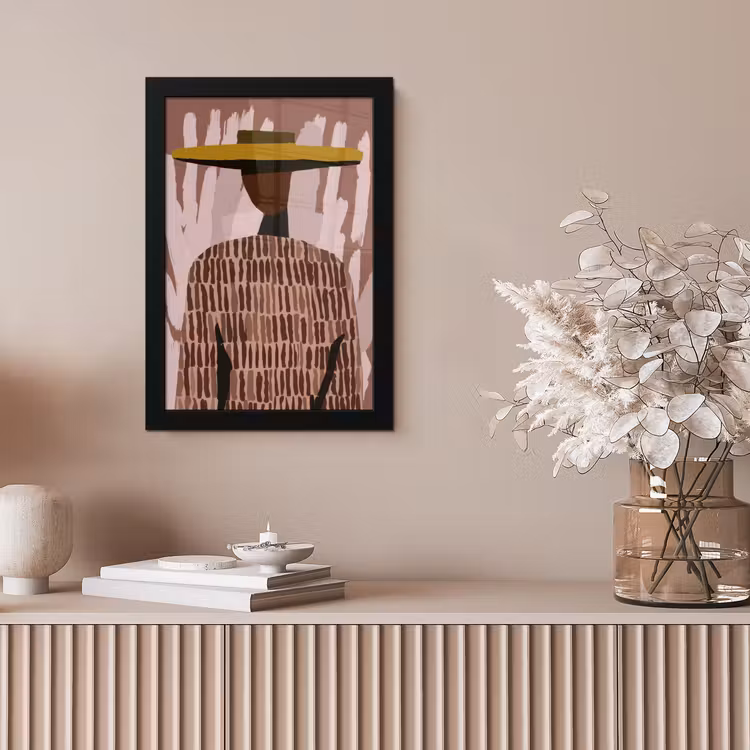 Abstract - Figuur - Illustratie - Hoed fotolijst zwart zonder passe partout klein -sfeer5