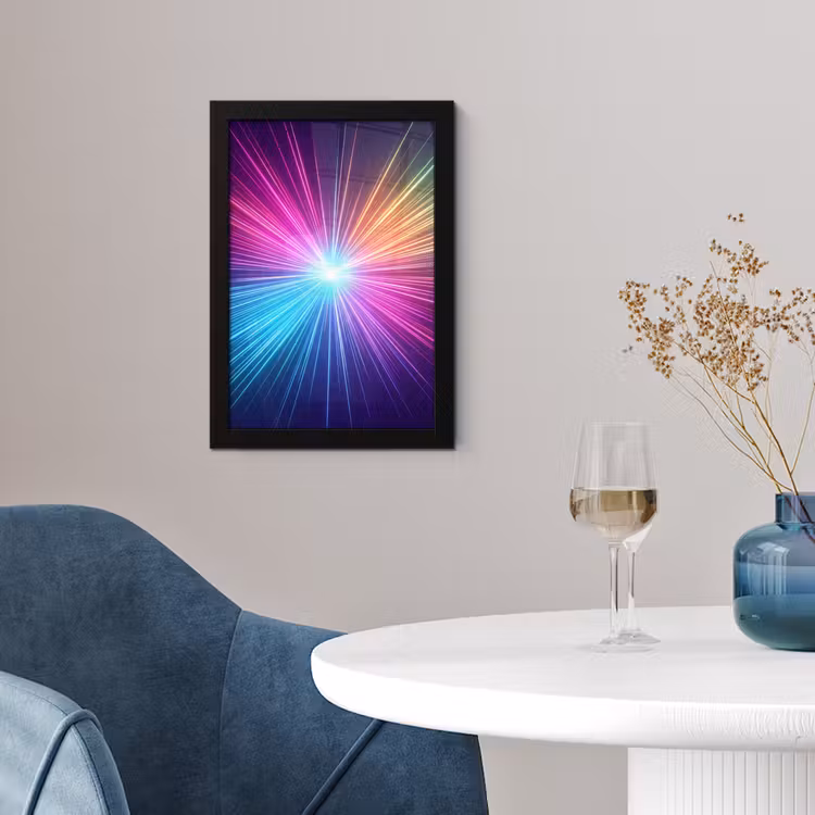 Abstract - Light - Burst - Modern - Colorful fotolijst zwart zonder passe partout klein -sfeer4