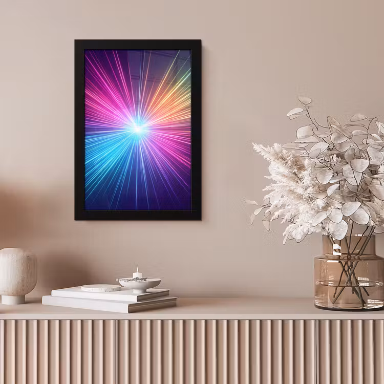 Abstract - Light - Burst - Modern - Colorful fotolijst zwart zonder passe partout klein -sfeer5