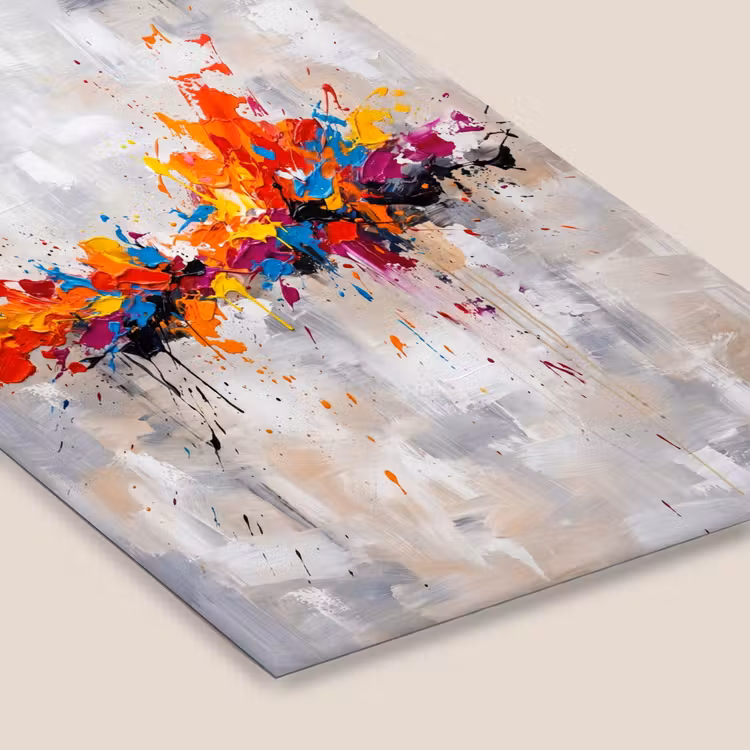 Abstract - Schilderij - Kleurrijk - Dynamisch fotolijst zwart zonder passe partout klein -zsfeer6
