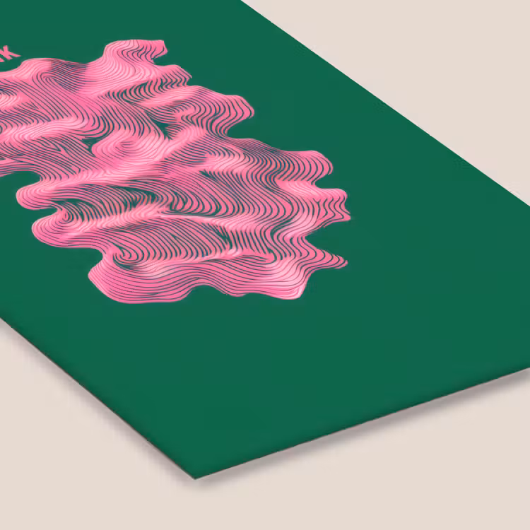 Abstract - Pink - Lijnen - Groen fotolijst zwart zonder passe partout klein -zsfeer6