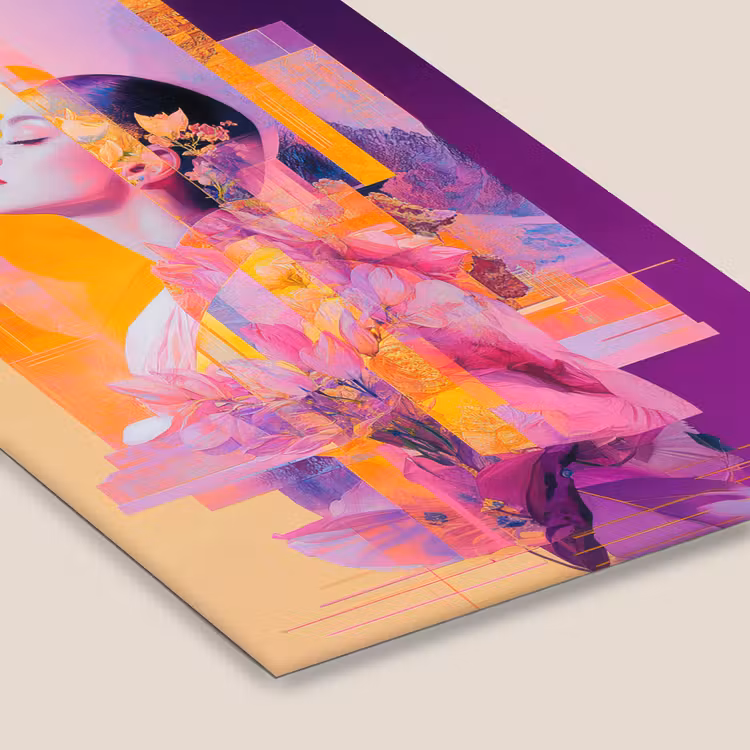 Abstract - Portret - Vrouw - Kleurrijk fotolijst zwart zonder passe partout klein -zsfeer6