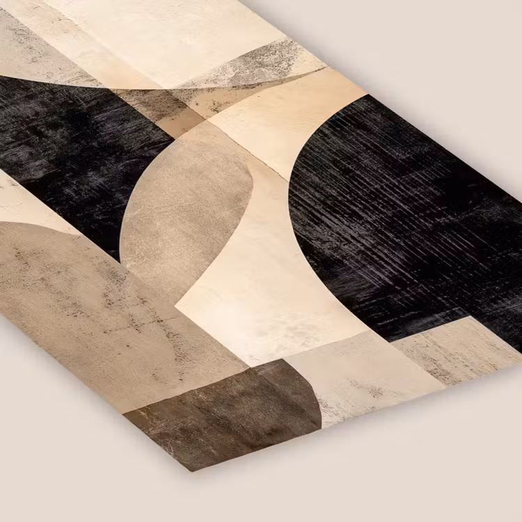 Abstract - Vormen - Modern - Beige fotolijst zwart zonder passe partout klein -zsfeer6